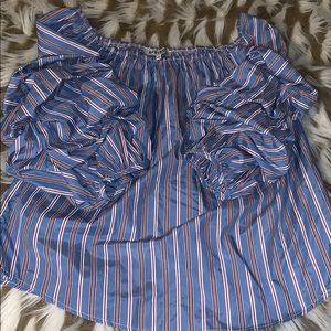 Off shoulder dress shirt